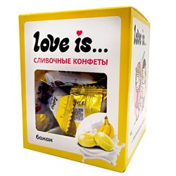Сливочные жевательные конфеты Love is со вкусом банан 105г