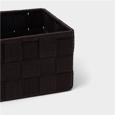 Набор корзин для хранения LaDо́m, ручное плетение, 4 шт: от 13×13×9 см до 28×28×10 см, цвет коричневый