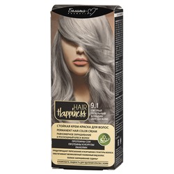 HAIR Happiness Стойкая крем-краска для волос №9.1 Светлый пепельный блондин