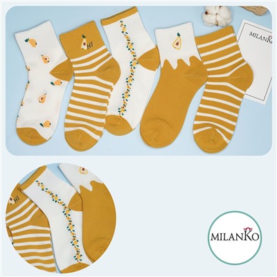 Женские носки из хлопка ( Узор 2) MilanKo N-228