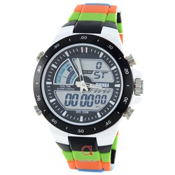 Skmei 1016CMBK black colorful strap