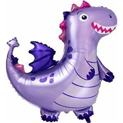 Шар фольгированный 36" «Дракон», фигура, цвет фиолетовый 7090612