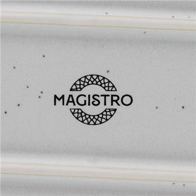 Блюдо фарфоровое овальное Magistro Urban, 450 мл, 24×13,7×2,7 см, цвет белый