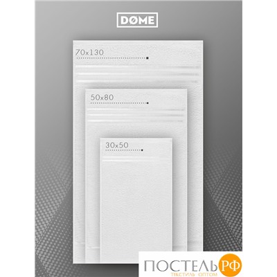 (1001) Полотенце (однотон) 30х50 см-10 шт Dome Harmonika Махра 440 г/м2 1001 Белоснежный (на бирке белый)