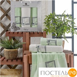 11291 Комп. Пол. MERZUKA махр. в короб. (50x90/2)(70х140/1) 3 шт. CLASSY фисташковый