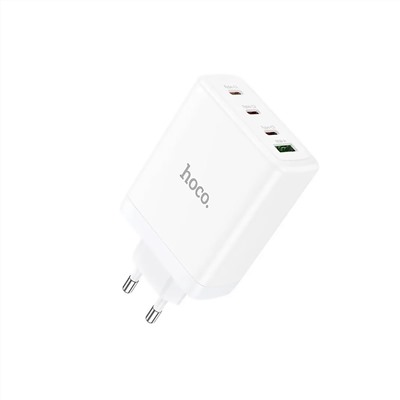 Адаптер Сетевой Hoco N31 PD 3Type-C/USB 100W (white)