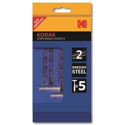 Станки для бритья одноразовые Kodak Disposable Razor 2 blue, мужские, 2 лезвия, синий (5шт в упак, цена за шт) /5/240/960/   2544