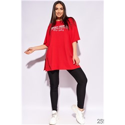 Женская футболка 25954 красный