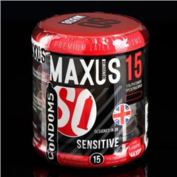 Презервативы ультратонкие MAXUS Sensitive 15 шт с кейсом