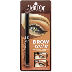 Alvin D`or P-5 Дуэт для бровей карандаш+пудра Brow Satin (тон 02 dark brown)