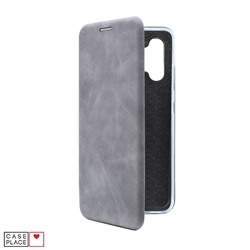 Чехол-книжка из кожи PU для Samsung Galaxy A32 серый мрамор