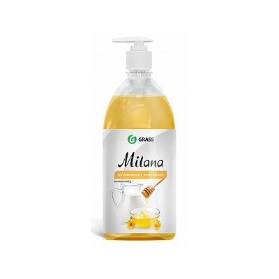 Крем-мыло жидкое увлажняющее "Milana молоко и мед" (флакон 1000 мл)