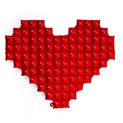 Шар фольгированный 42" «Сердце», поп-ит, цвет красный 7643041