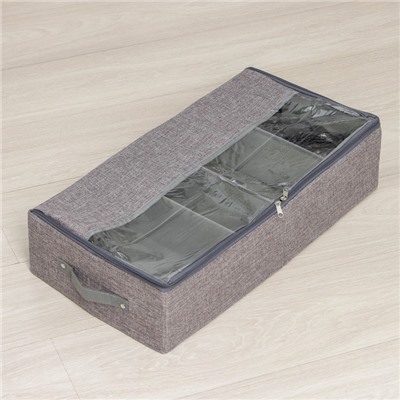 Короб для хранения обуви «Рон», 58×30×15 см, цвет серый