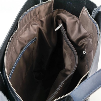 Женская кожаная сумка шоппер 1811 Блу