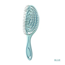 Эластичный парикмахерский массажный гребень (голубой)