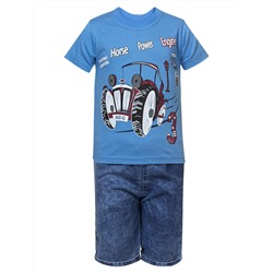 Комплект для мальчика: футболка и джинсовые шорты
