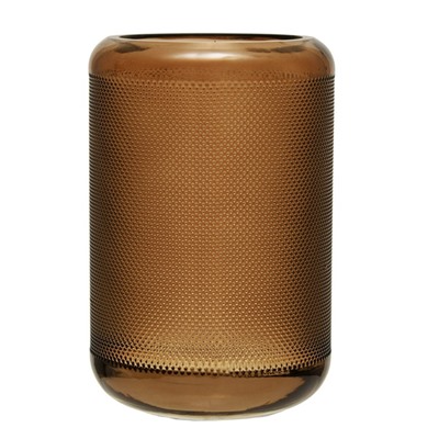 Декоративная ваза из стекла «Цилиндр», 100×100×150 мм, цвет коричневый