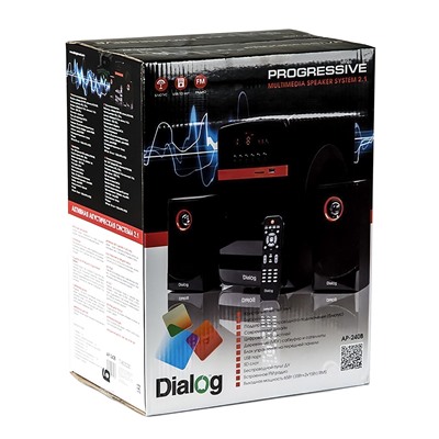 Компьютерная акустика Dialog Progressive AP-240B 2.1 (black)