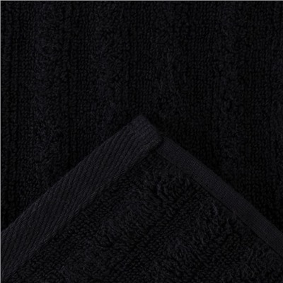 Полотенце махровое Этель "Waves" чёрный, 70х130 см, 100% хлопок, 460 гр/м2