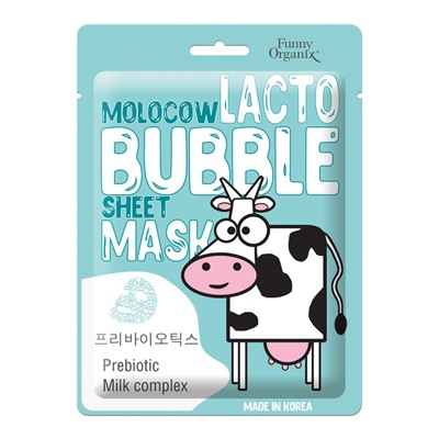 MOLOCOW Маска тканевая Пузырьковая воздушная LACTO BUBBLE с пребиотиком 25г (Ю.Корея)