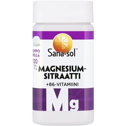 Sana-sol магния цитрат + витамин В6 "Sana-sol Magnesiumsitraatti" 120 таб