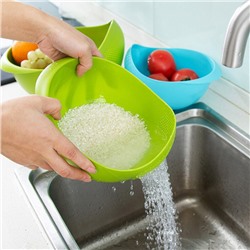 Миска для мытья риса и круп с отверстиями для слива воды