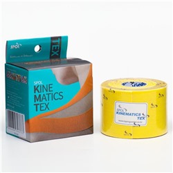 Кинезио тейп Spol Tape корейский, 5 см x 5 м, жёлтый