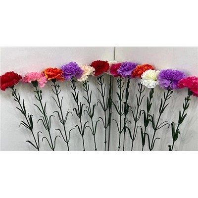 Цветок искусственный декоративный Гвоздика 1 шт 53 см