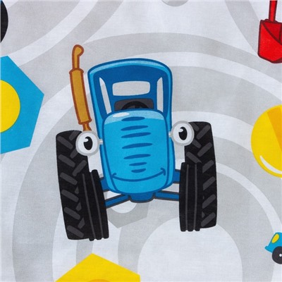 Постельное бельё Синий трактор «Механика» 112х147 см, 60х120+20 см, 40х60 см, 100% хлопок, бязь 125 г/м2 7655012
