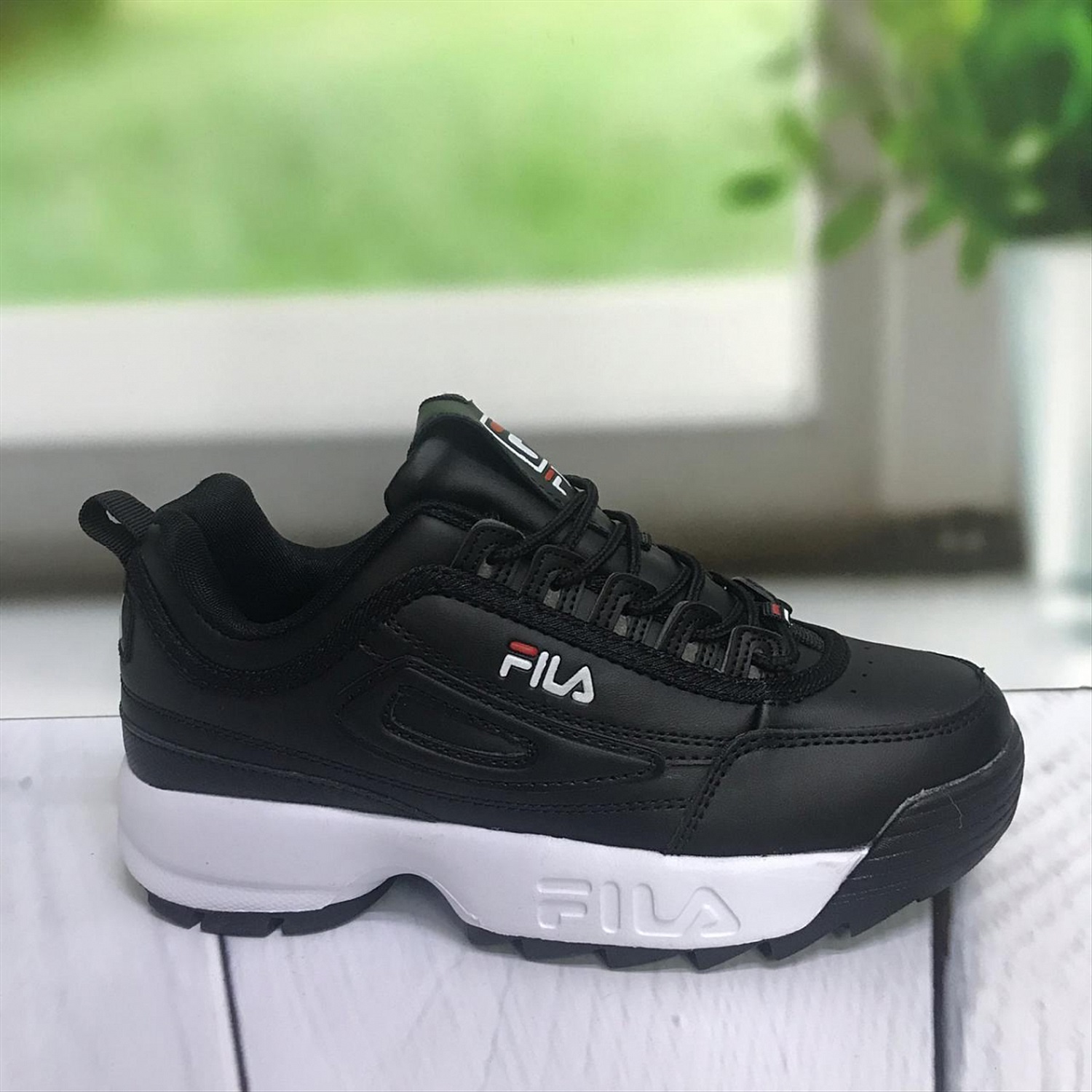 Fila кроссовки мужские черные замша