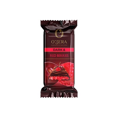 «O'Zera», шоколад горький  Dark & Red berries, 40 г (упаковка 15 шт.)