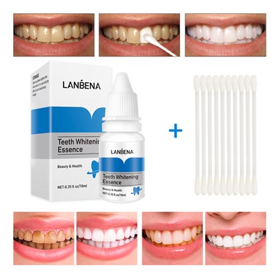 (Срок 17.03.2024) Средство для отбеливания зубов LANBENA Teeth Whitening Essence, 10 мл.