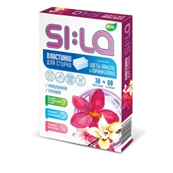 Пластинки для стирки SI:LA "ECO" с ароматом "Цветы ванили и Франжипани", 30шт/уп