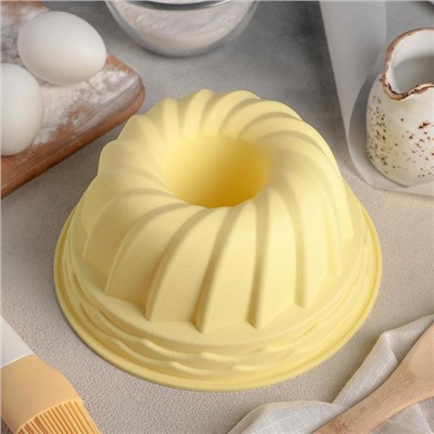 Форма силиконовая для выпечки Доляна «Немецкий кекс. Заварное печенье», 19×19 см, цвет МИКС