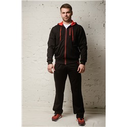 Спортивный костюм М-1417: Чёрный / Красный