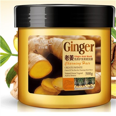 Имбирная маска для волос Bioaqua Ginger Hair Mask, 500 гр.