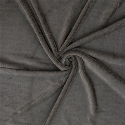 Лоскут «Мех» на трикотажной основе, 100 × 150 см, цвет светло-серый