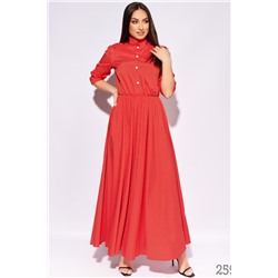 Женское платье 25994 красный принт горох