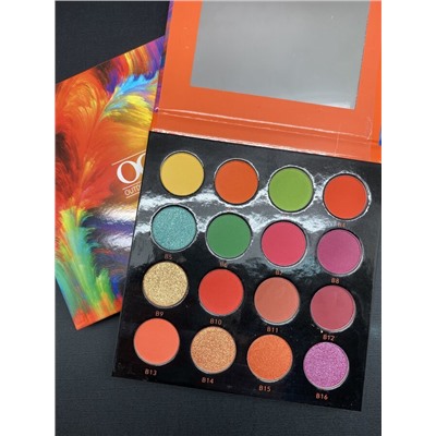 OG-DE7193 PRO PIGMENT PALETTE 2 Палетка пигментов 16 цветов для век (оттенки B1-B16)