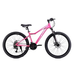 Велосипед 26" рама 17" 21sp GT610 P COMIRON FLAME розово-белый