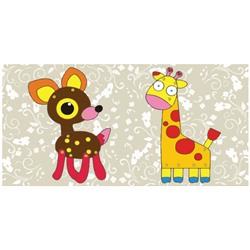 Забавные фигурки Олененок и жираф 33х24