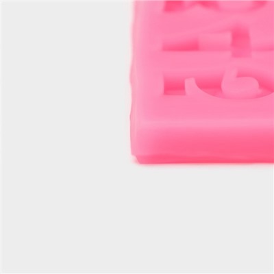 Молд Доляна «Цифры с объёмом», силикон, 10×5,7×0,7 см, цвет МИКС