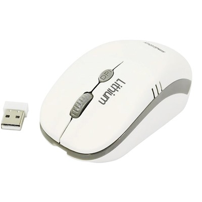 Мышь оптическая беспроводная Smart Buy SBM-344CAG-WG ONE с зарядкой от USB (white/grey)