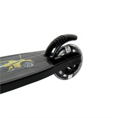 Самокат трехколесный облегчённый для детей от 2-х лет Yeenot GT105-18, нагрузка до25кг, вес 1,2кг, светящиеся колёса 110мм, цвет чёрный Auto БК/уп13