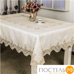 Скатерть "Карвен" жаккард с гипюром 160*300 М 611-5 белый