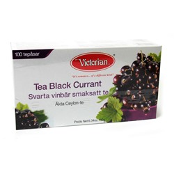 Чай Victorian (чёрный с чёрной смородиной) 100 шт