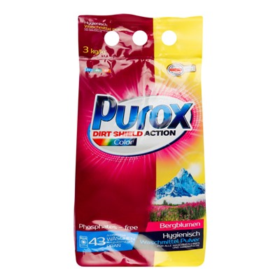 Стиральный порошок для цветных тканей PUROX Color, 3кг