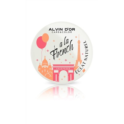 .Alvin D`or  A LA FRENCH ALF-03 Пудра  тон 01 Tea rose компактная фиксирующая Eclat Naturel   10g