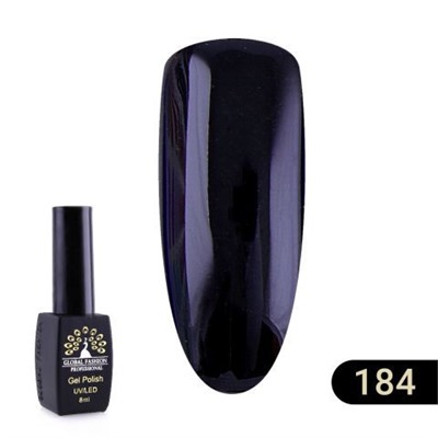 Гель лак Global Fashion BLACK ELITE 184, 8 мл